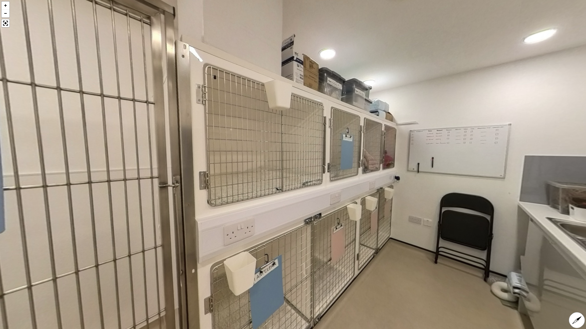 Purpose-built animal holding kennels within Bowland Vets